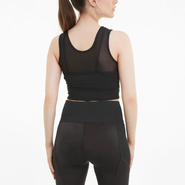 (WMNS) PUMA STUDIO Layered Crop Top 'Black' 520223-01 sold by KicksCrew product image thumbnail 4