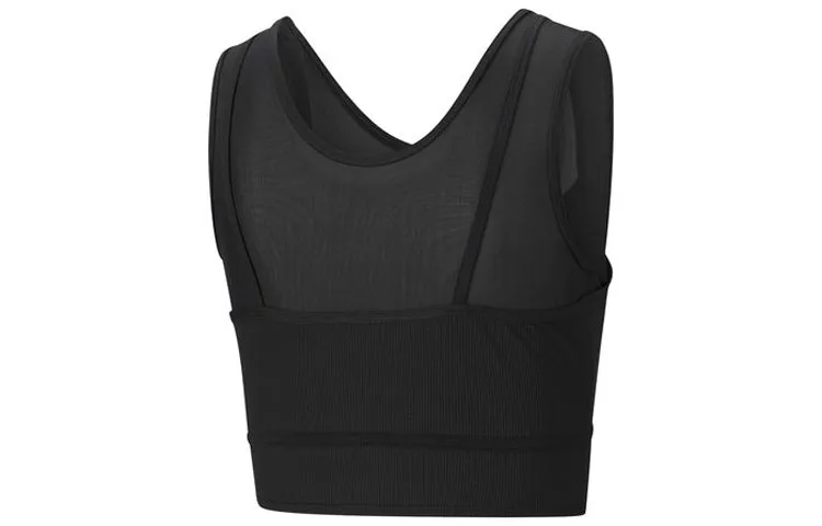 (WMNS) PUMA STUDIO Layered Crop Top 'Black' 520223-01 sold by KicksCrew product image thumbnail 2