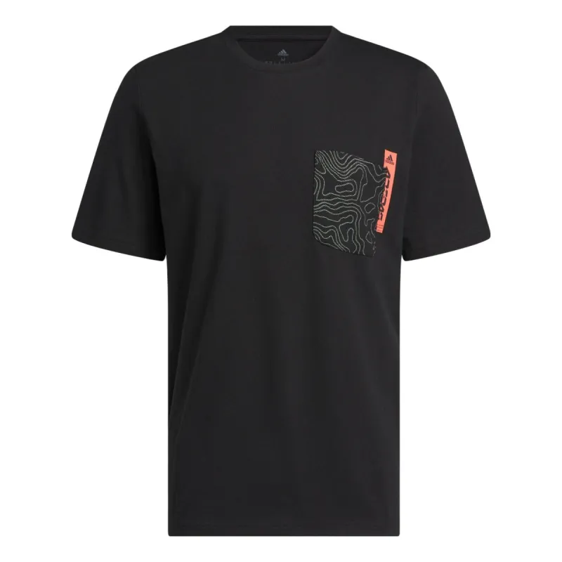 adidas City Escape Graphic Pocket Tee 'Black' HR3003 sold by KicksCrew