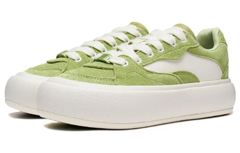 Li-Ning Platform Skate Shoes 'Green White' AZGT026-2 sold by KicksCrew