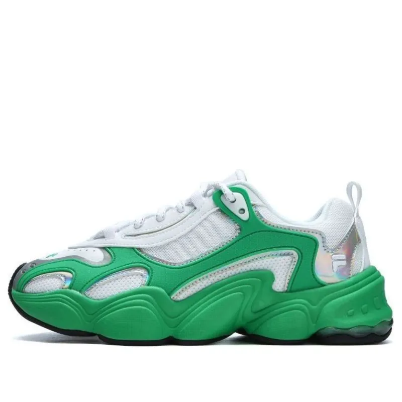 (WMNS) FILA FUSION TENACITY Chunky Sneakers 'White Green' T12W311601FWA sold by KicksCrew