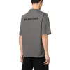 Balenciaga Embroidered-Logo Cotton T-shirt 'Grey' 612966TNVG91300 sold by KicksCrew
