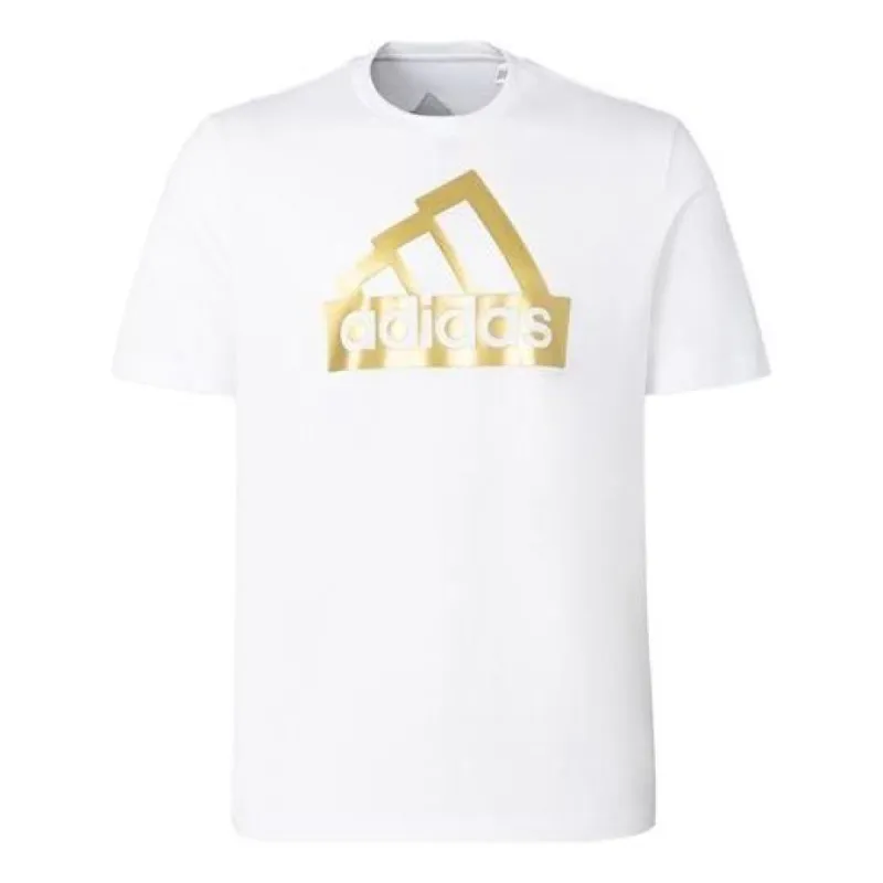 adidas Sportswear Future Icons Metallic T-shirt 'White Gold' II3466 sold by KicksCrew