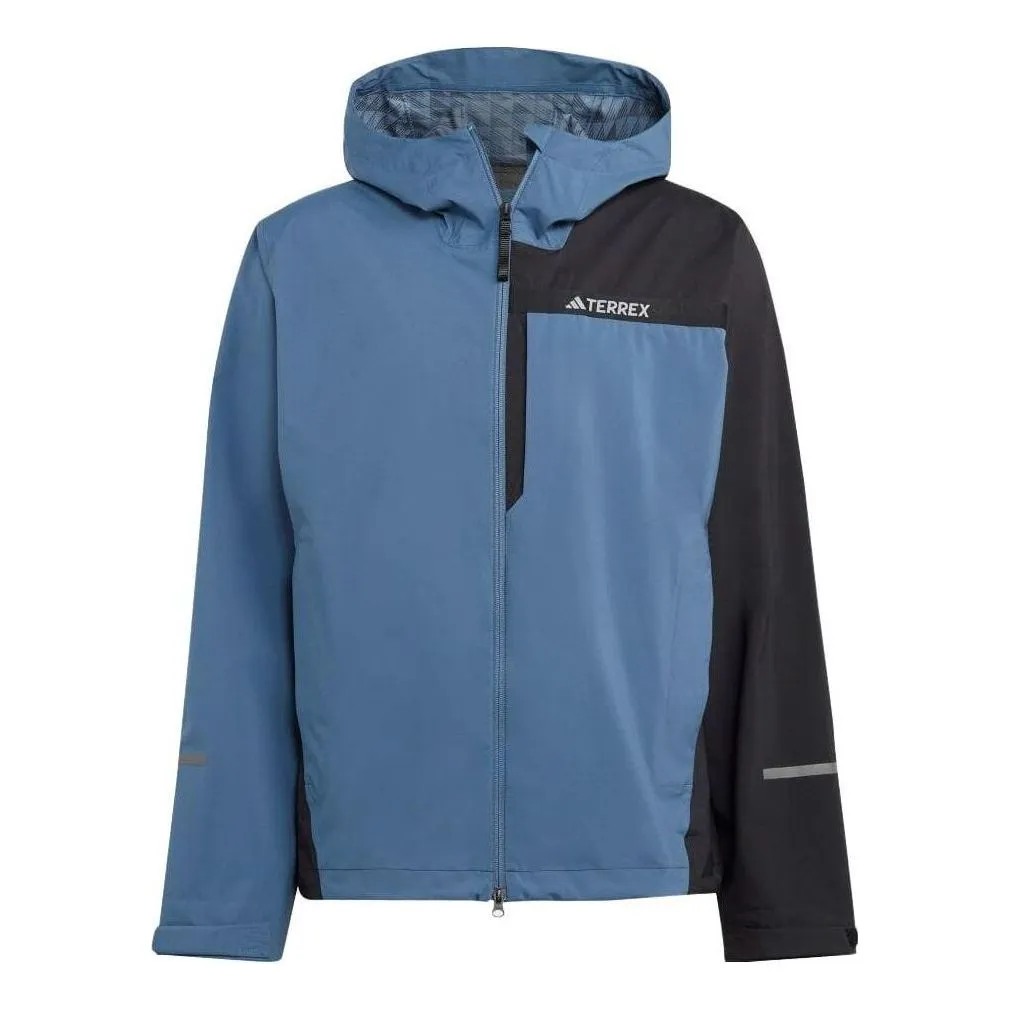 adidas Terrex Multi RAIN.RDY 2.5-Layer Rain Jacket 'Blue Black' HZ1383 sold by KicksCrew