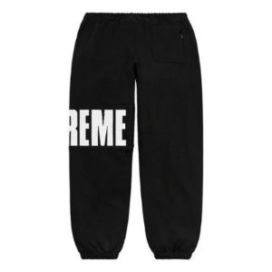 Supreme Rib Sweatpants 'Black White' SUP-FW20-381 sold by KicksCrew