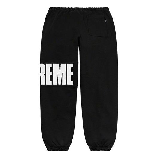 Supreme Rib Sweatpants 'Black White' SUP-FW20-381 sold by KicksCrew product image thumbnail 2