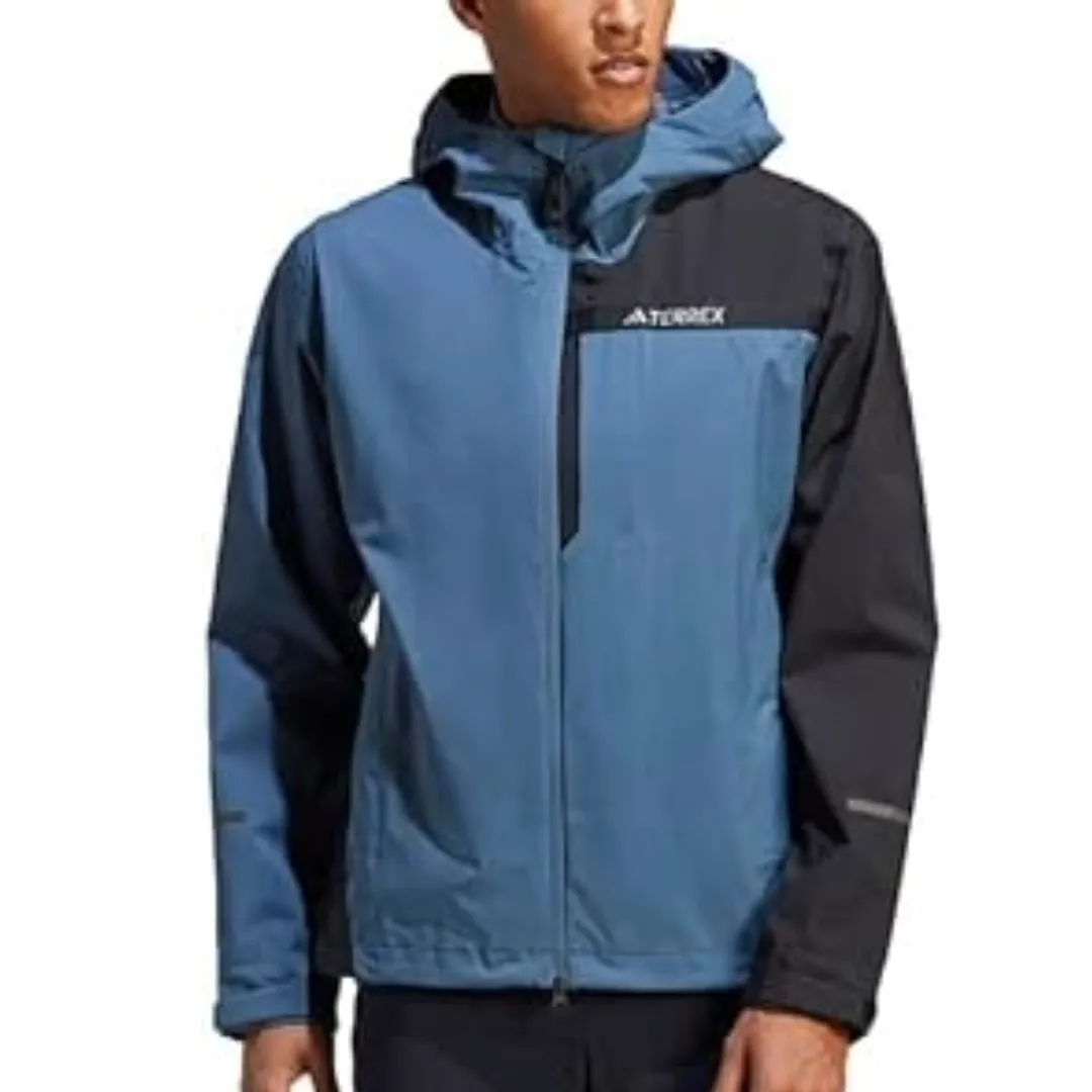 adidas Terrex Multi RAIN.RDY 2.5-Layer Rain Jacket 'Blue Black' HZ1383 sold by KicksCrew product image thumbnail 2