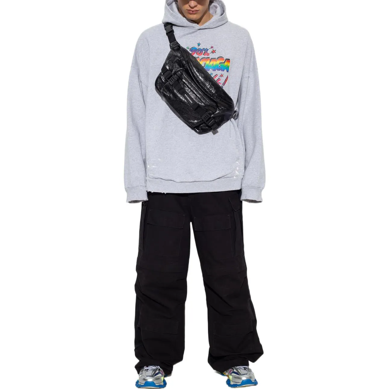 Balenciaga 90/10 Hoodie Wide Fit 'Grey' 674986TMVH42569 sold by KicksCrew product image thumbnail 2