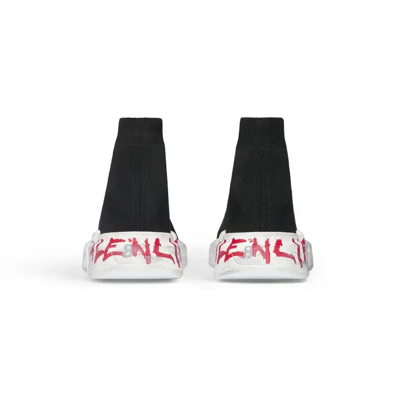 Balenciaga Speed 2.0 Sneakers 'Black Knit with Red Graffiti' 617239W2DD41096 sold by KicksCrew product image thumbnail 5