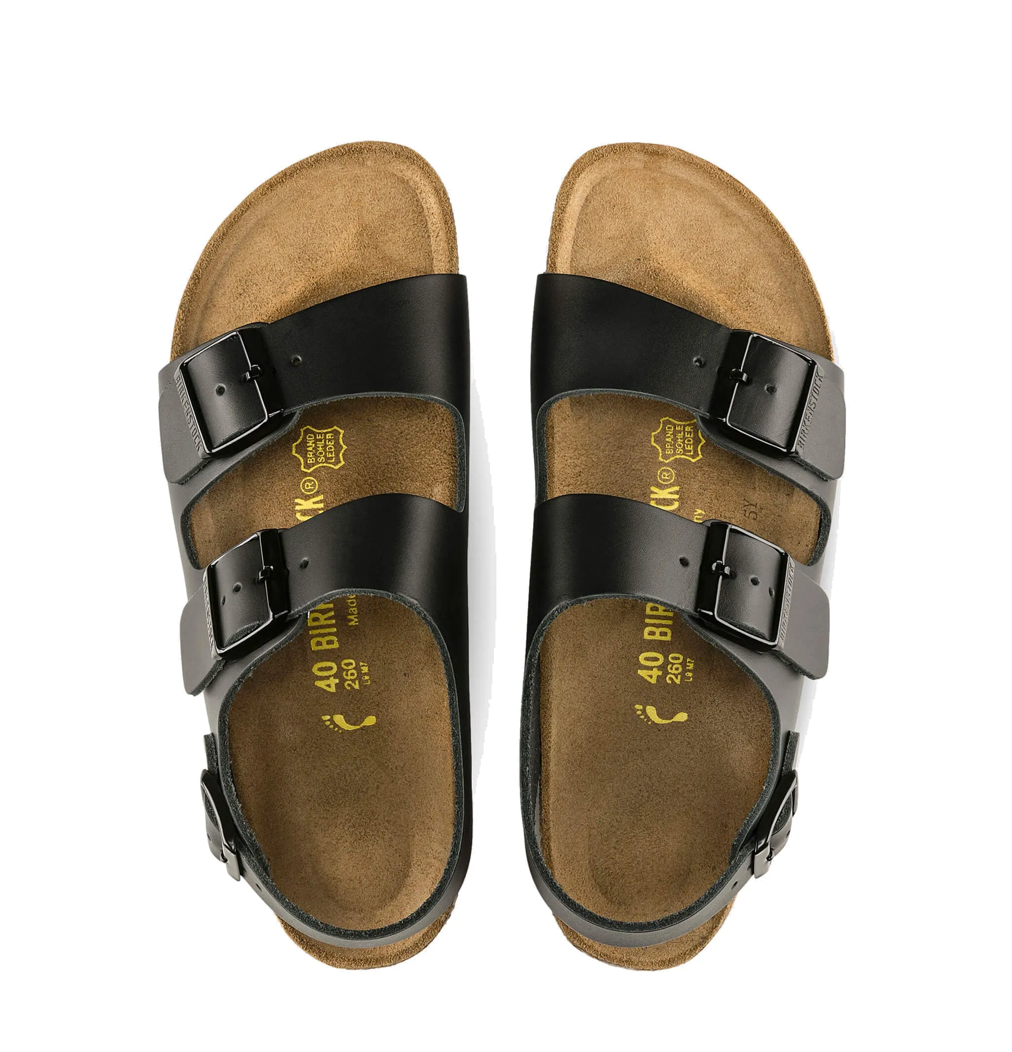 Birkenstock Milano Leather Narrow Fit Sandals 'Black' 034193 sold by KicksCrew product image thumbnail 3