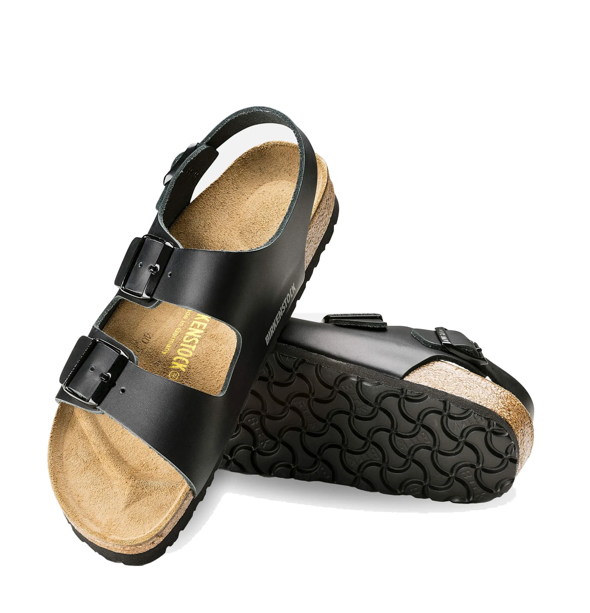 Birkenstock Milano Leather Narrow Fit Sandals 'Black' 034193 sold by KicksCrew product image thumbnail 4