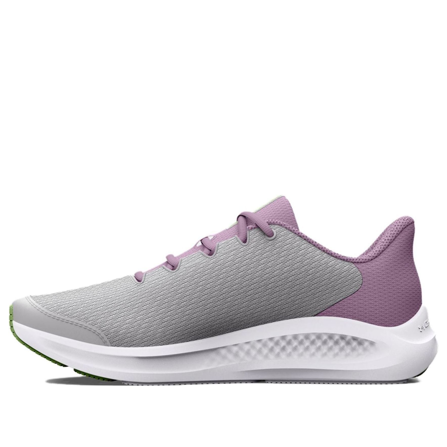 (GS) Under Armour Charged Pursuit 3 'Big Logo - Halo Grey Fresh Orchid' 3026713-100 sold by KicksCrew