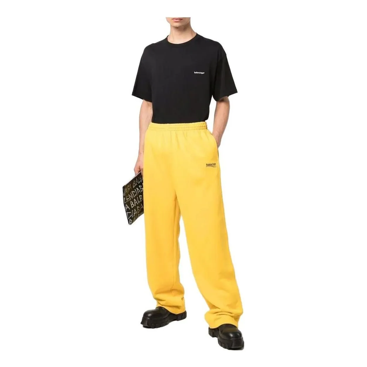 Balenciaga Political Campaign Track Pants 'Yellow' 674594-TKVI9-7442 sold by KicksCrew