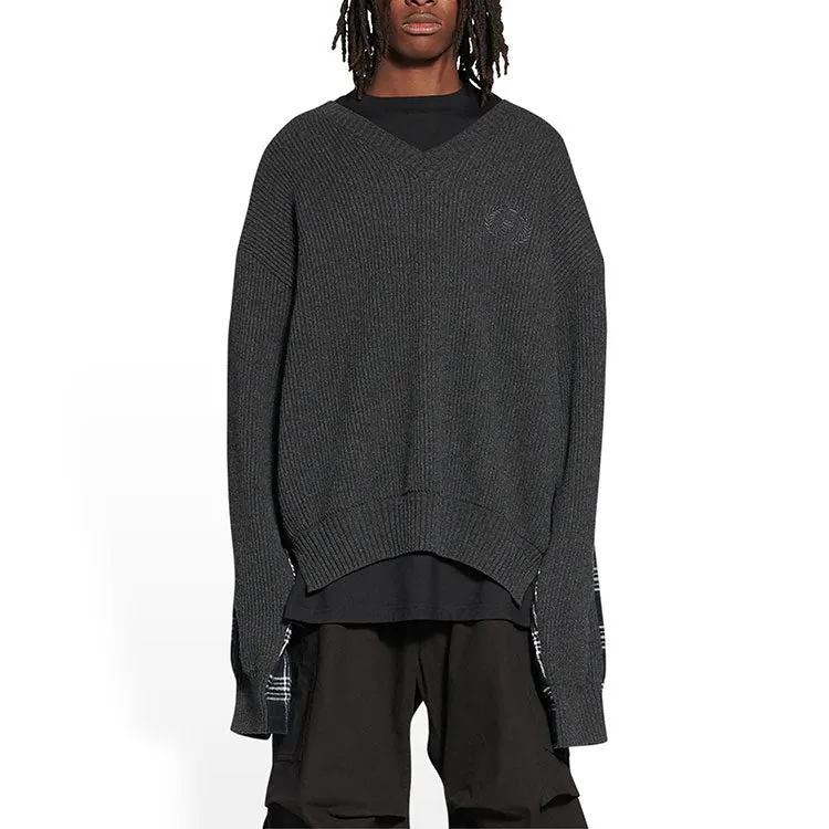 Balenciaga Hybrid V-Neck Shirt 'Anthracite Black White' 704271T41301163 sold by KicksCrew product image thumbnail 3