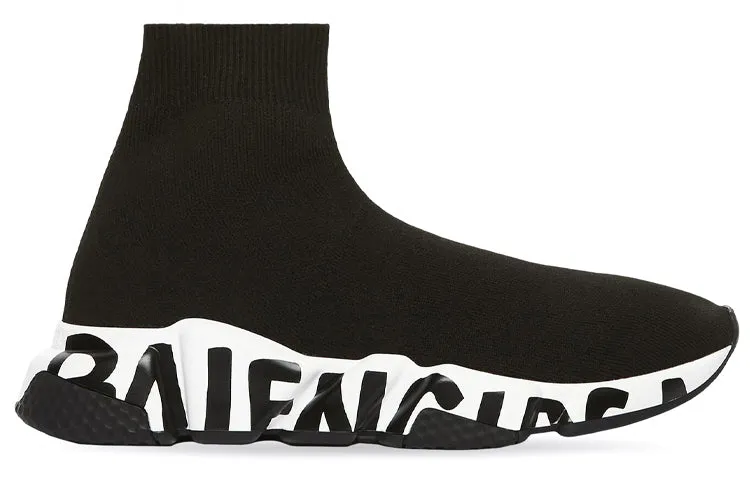 (WMNS) Balenciaga Speed Graffiti Sneakers 'Black Knit Black Graffiti Sole Unit' 605942W2DB71015 sold by KicksCrew product image thumbnail 2