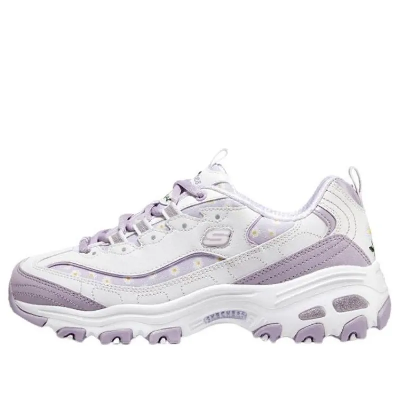 (WMNS) Skechers D'Lites 1.0 Shoes 'White Purple' 896180-WLV sold by KicksCrew