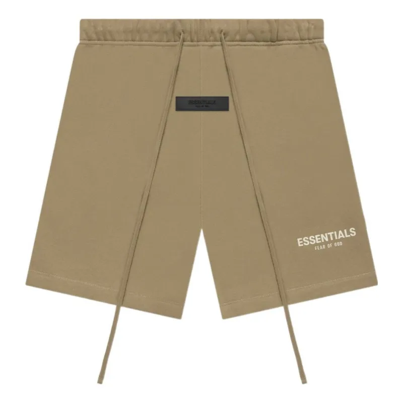 Fear of God Essentials SS22 Logo Sweatshorts 'Oak' FOG-SS22-400 sold by KicksCrew