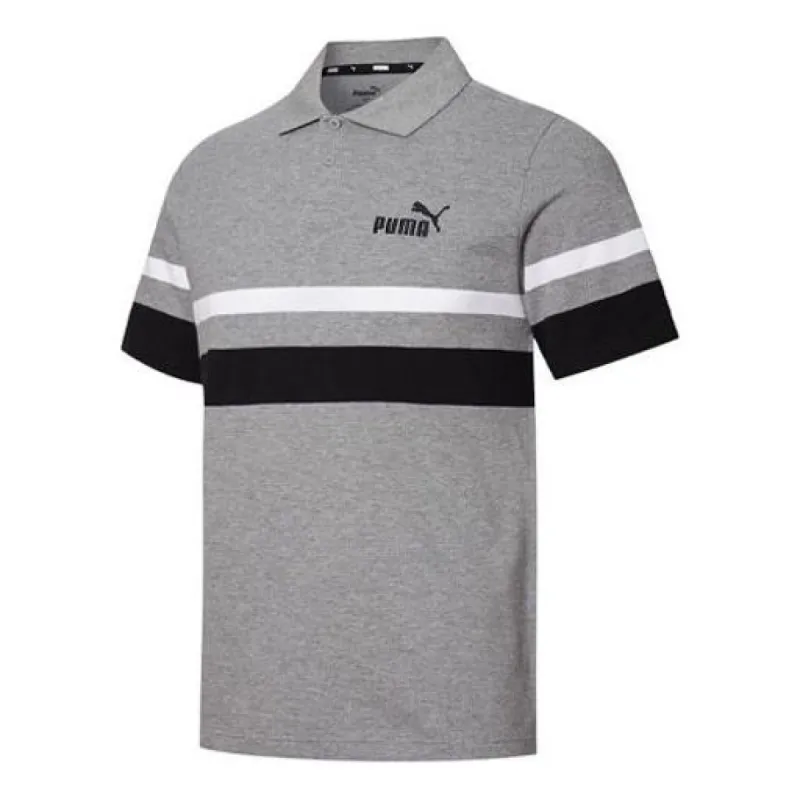 Puma Ess Strip Polo Shirts 'Grey' 847716-03 sold by KicksCrew