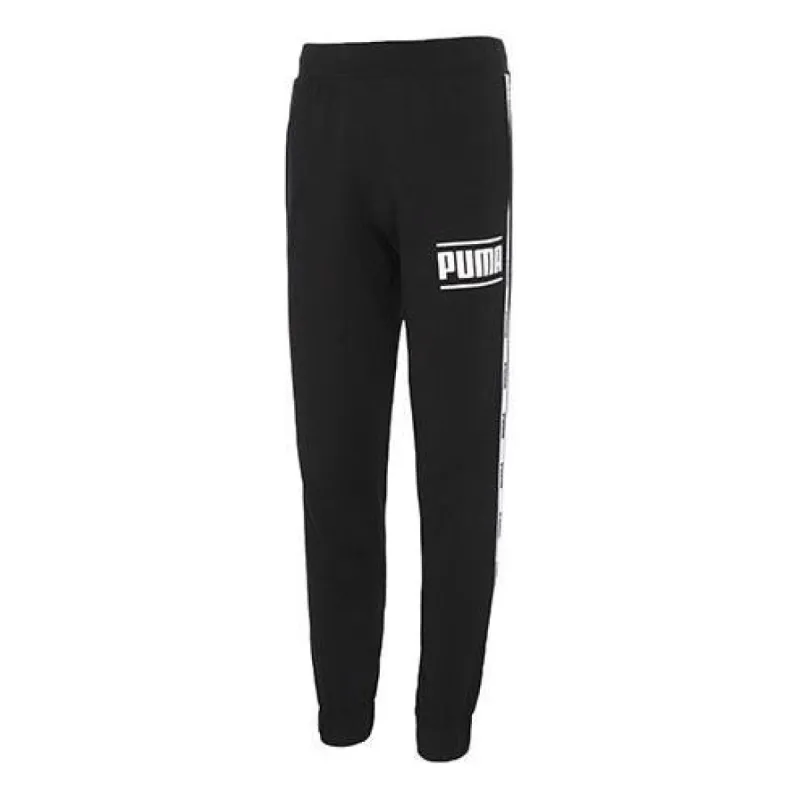 Puma SS21 Logo Sports Pants 'Black' 847589-01 sold by KicksCrew