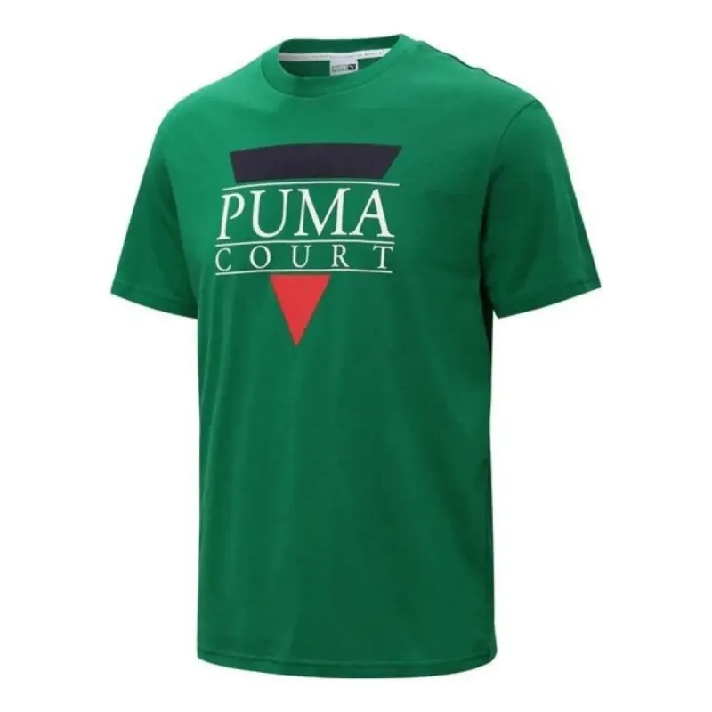 Puma Tennis Club Graphic Tee 'Green' 536913-96 sold by KicksCrew
