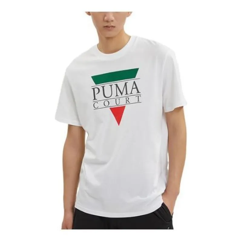 Puma Tennis Club Graphic Tee 'White' 536913-02 sold by KicksCrew