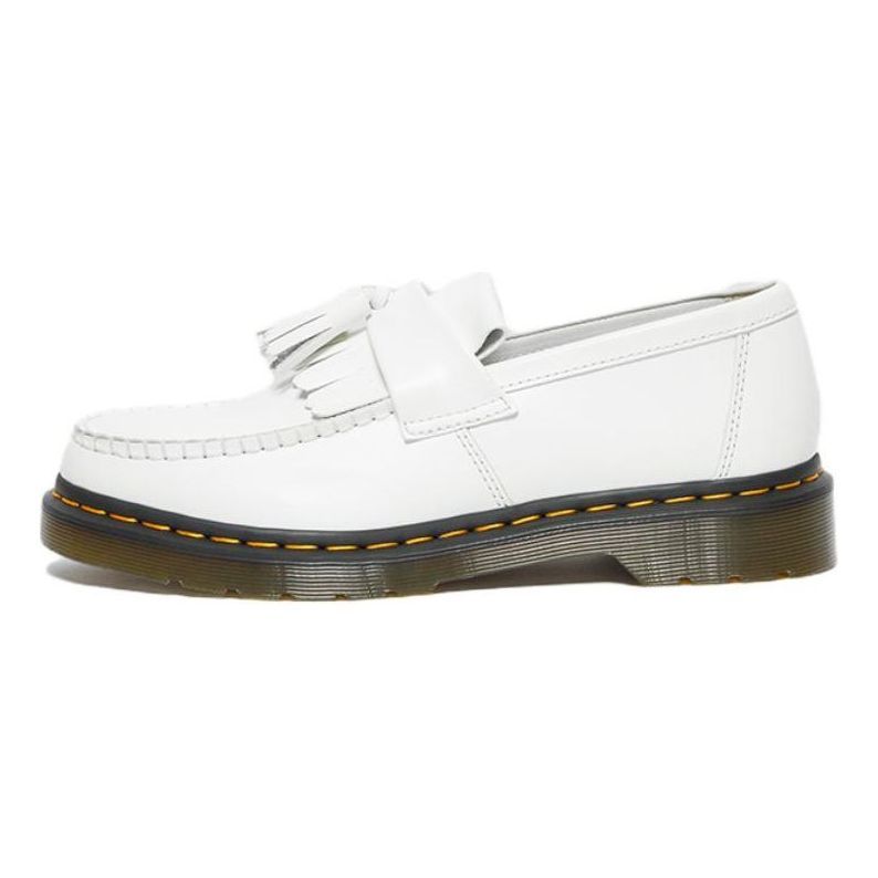 Dr. Martens Adrian Yellow Stitch Leather Tassel Loafers 'White' 27431100 sold by KicksCrew