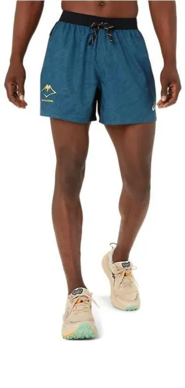 ASICS Fujitrail All Over Print 5In Shorts 'Blue' 2011C988-400 sold by KicksCrew