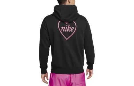 Nike Sportswear Pullover French Terry Hoodie 'Black Pinksicle' FZ5201-010 sold by KicksCrew