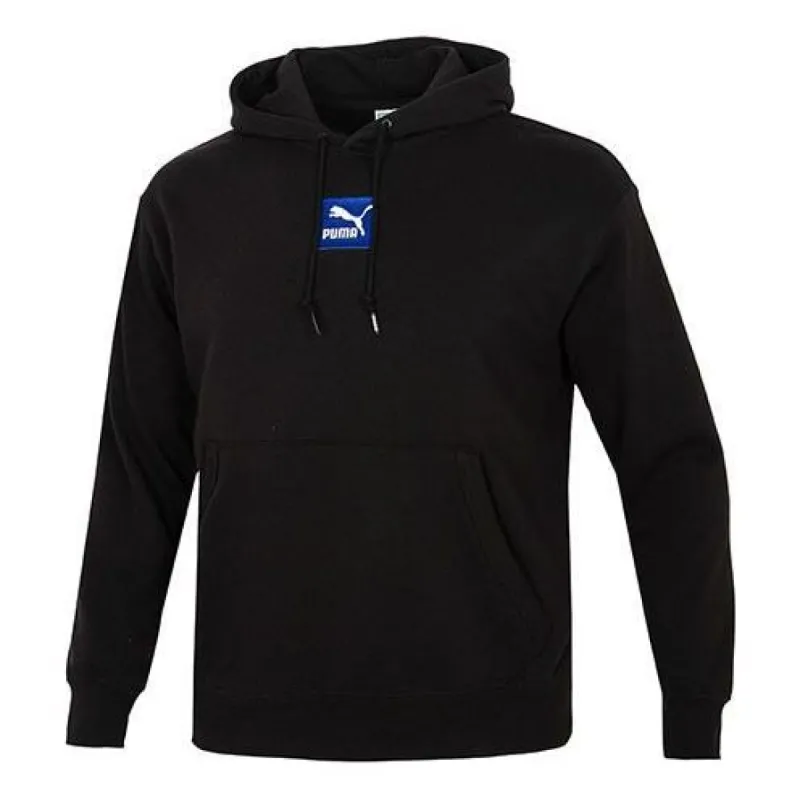 Puma EMB Logo Hoodie 'Black' 536774-01 sold by KicksCrew