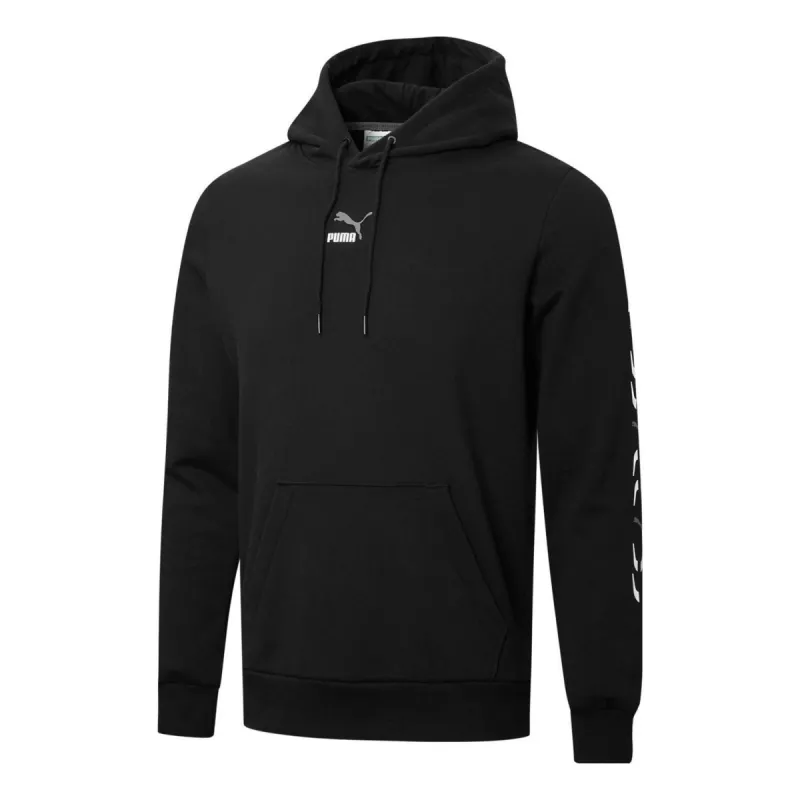 Puma Logo Hoodie 'Black' 536657-01 sold by KicksCrew
