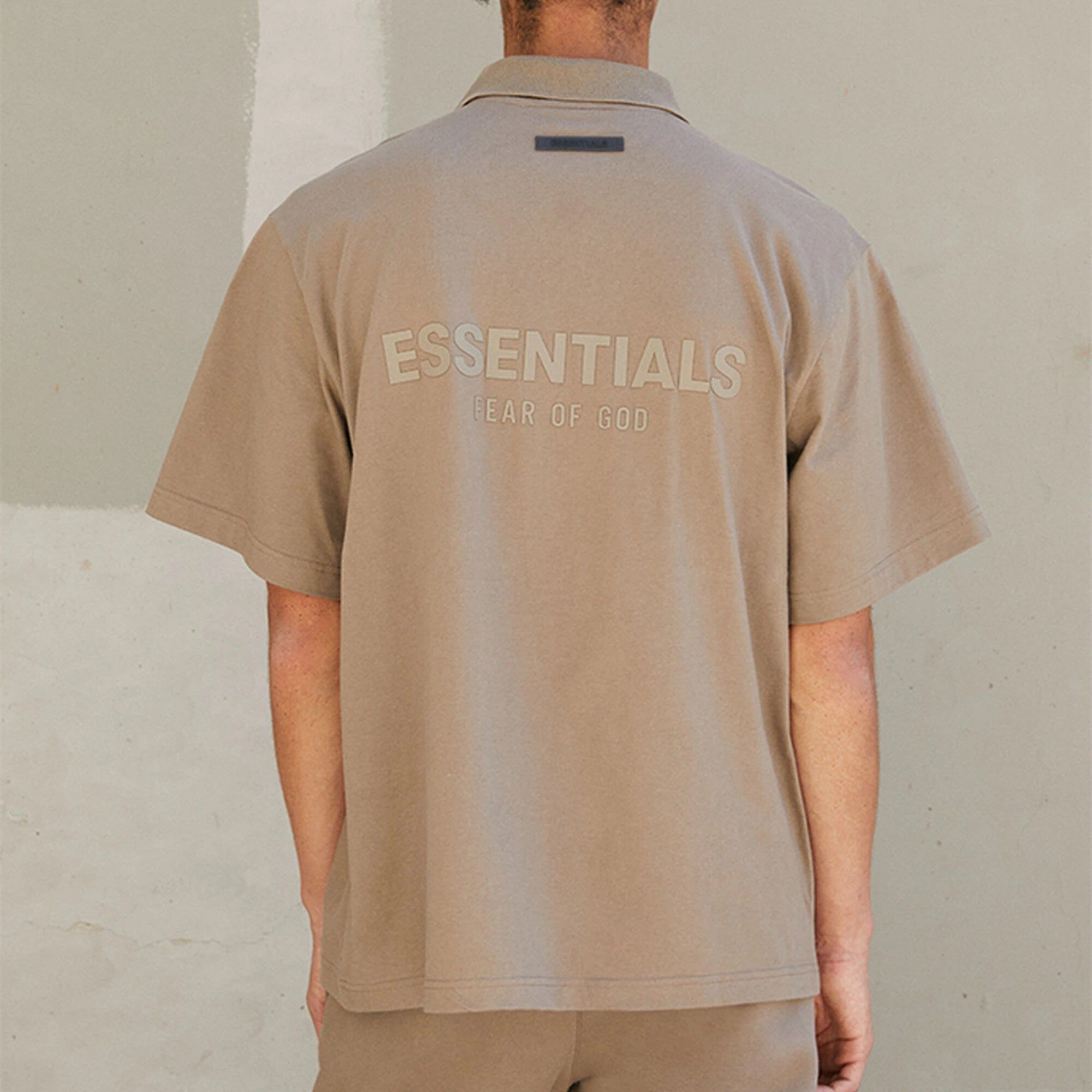 Fear of God Essentials FW21 Logo Polo Shirt 'Harvest' FOG-FW21-004 sold by KicksCrew product image thumbnail 5