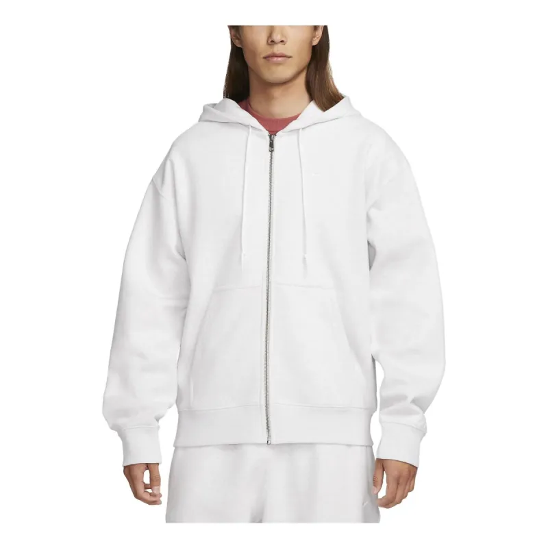 Nike Solo Swoosh Full-Zip Hoodie 'White' DR0404-051 sold by KicksCrew