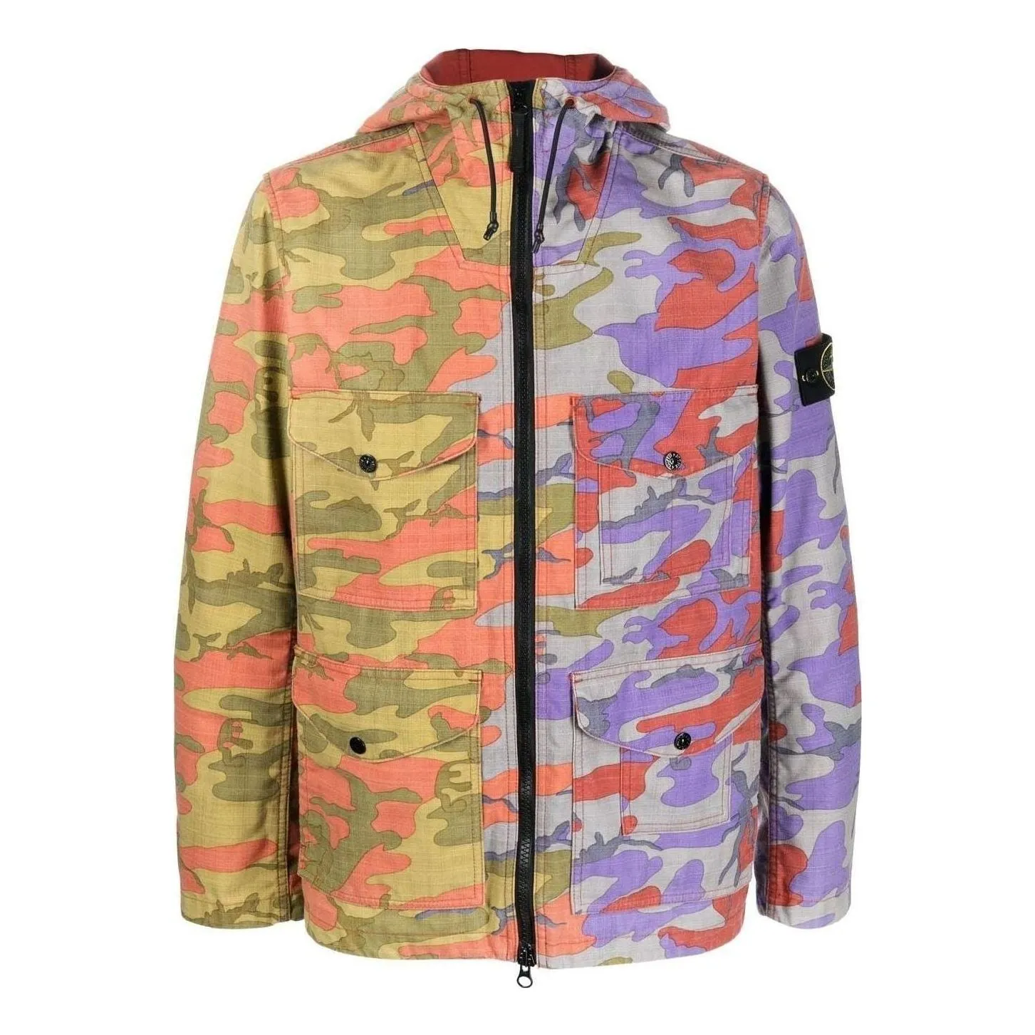 STONE ISLAND Hooded Light Outerwear 'Brick Red' 7715Q02E1-V0015 sold by KicksCrew