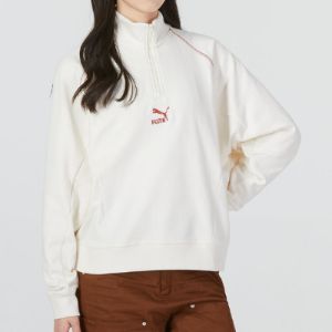 (WMNS) Puma Das Cc Graphic Half-Zip Crew 'White' 539911-93 sold by KicksCrew