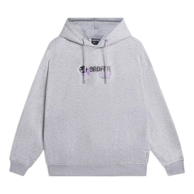 Li-Ning BadFive Graphic Hoodie 'Grey' AWDSC09-2 sold by KicksCrew