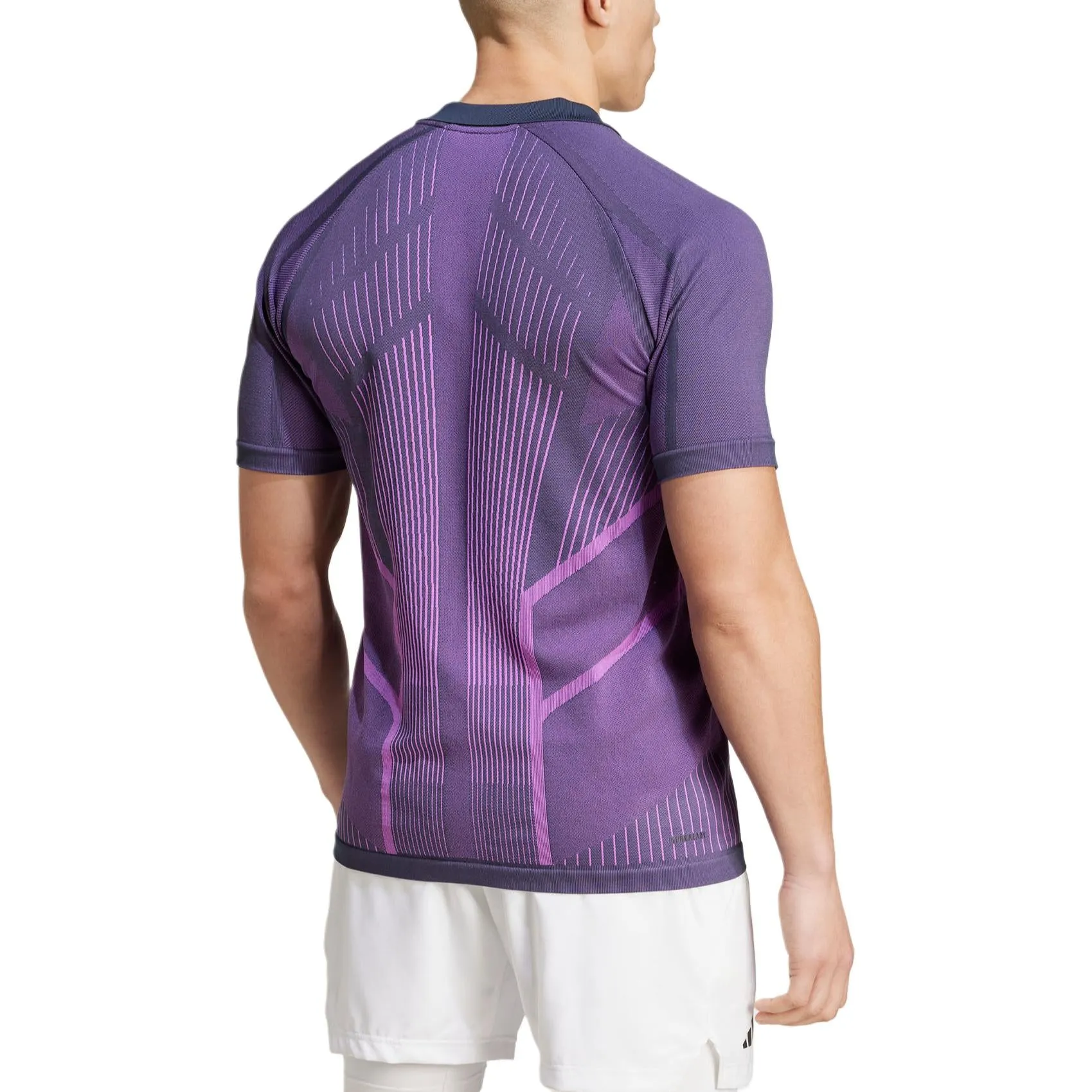 adidas Tennis Pro Seamless AEROREADY FreeLift Polo Shirt 'Purple Navy' IM8894 sold by KicksCrew product image thumbnail 4