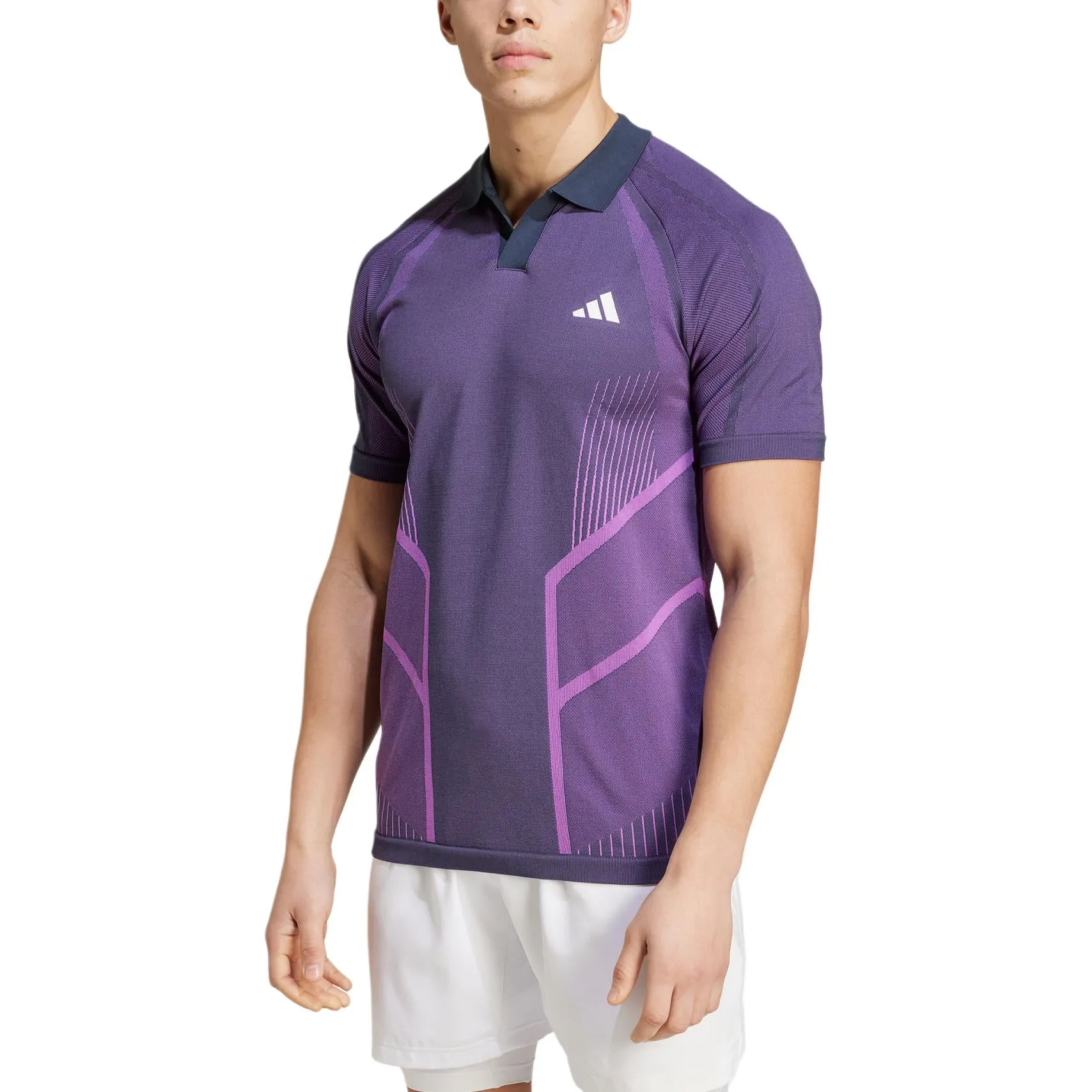 adidas Tennis Pro Seamless AEROREADY FreeLift Polo Shirt 'Purple Navy' IM8894 sold by KicksCrew product image thumbnail 2