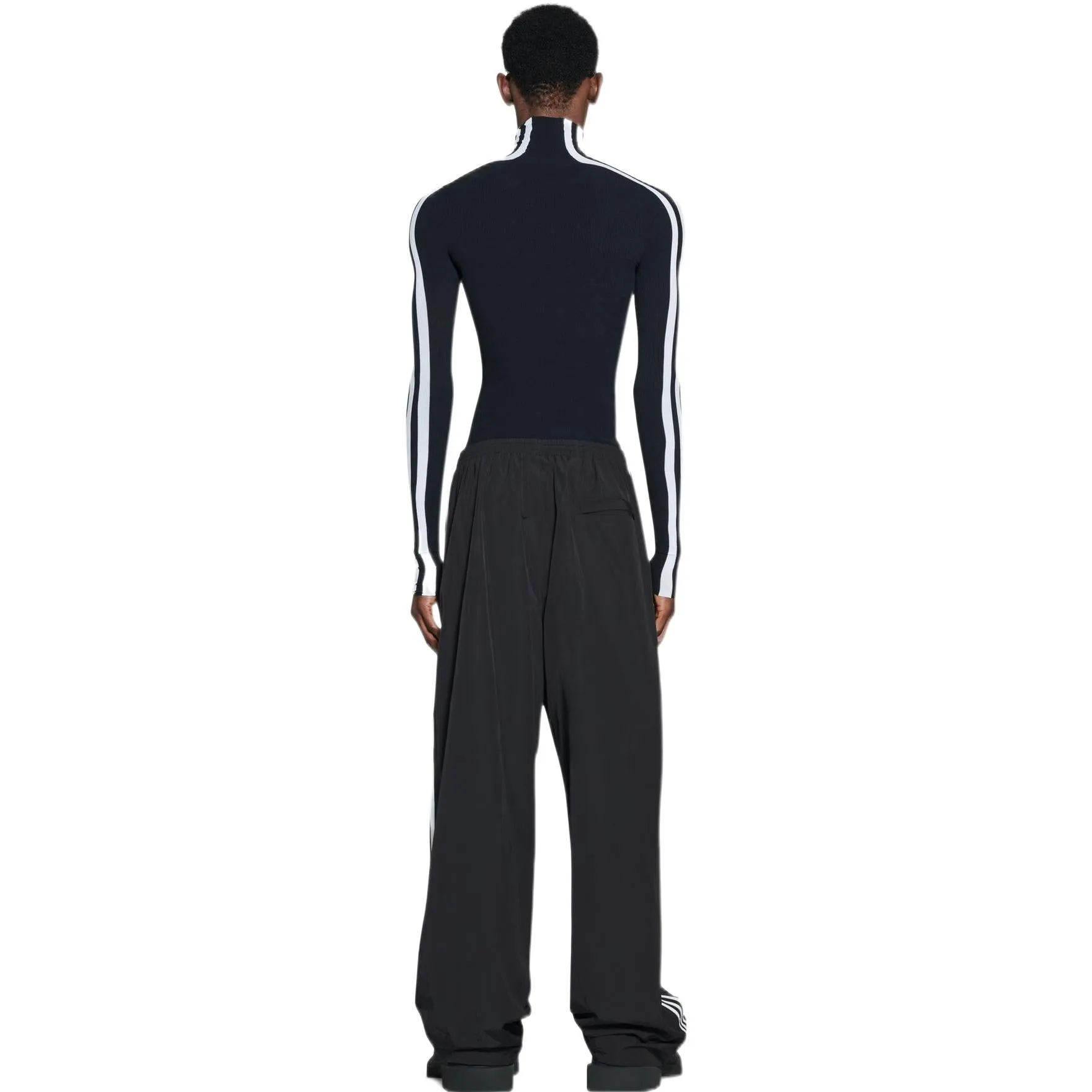 Balenciaga x adidas Baggy Tracksuit Pants 'Black' 736051TNQ251000 sold by KicksCrew product image thumbnail 4