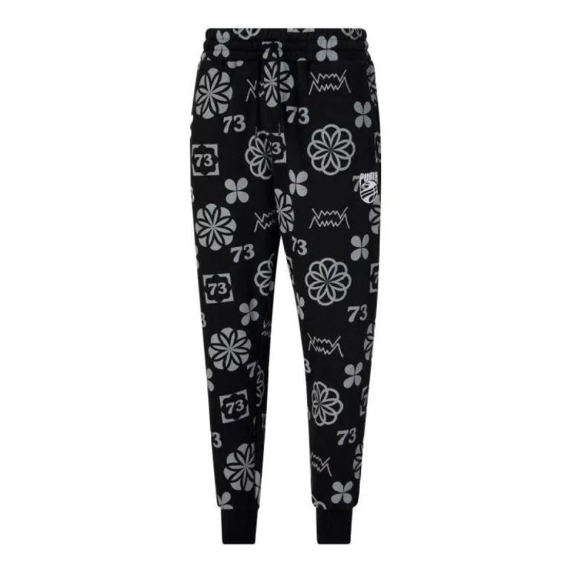 Puma Booster Clyde Print Pants 'Black' 536494-01 sold by KicksCrew