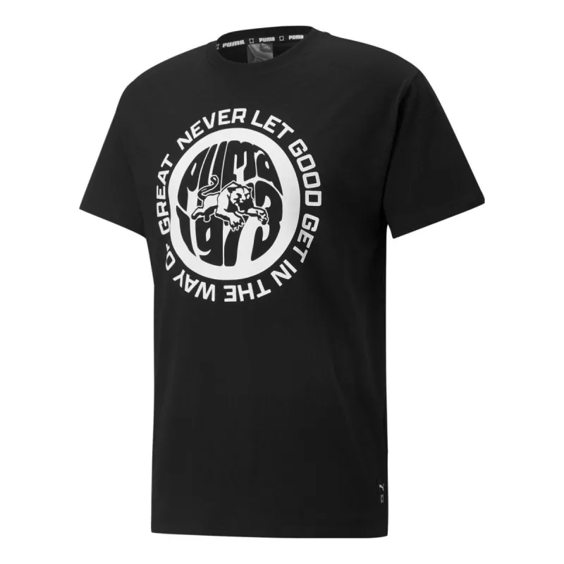 Puma Rebound Short Sleeve Basketball Tee 'Black' 536465-01 sold by KicksCrew