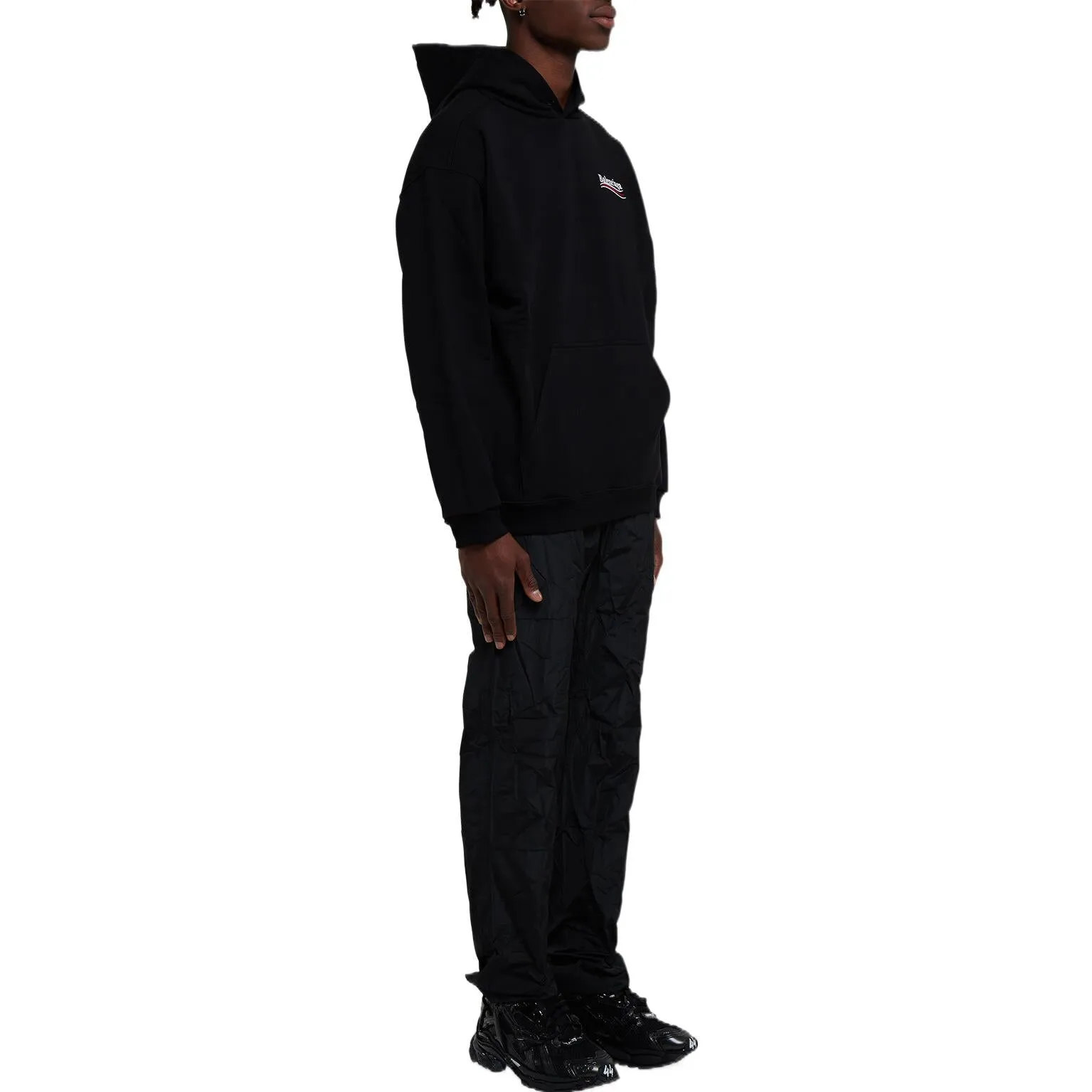 Balenciaga Political Campaign Hoodie Medium Fit 'Black' 600583TKVI91070 sold by KicksCrew product image thumbnail 4