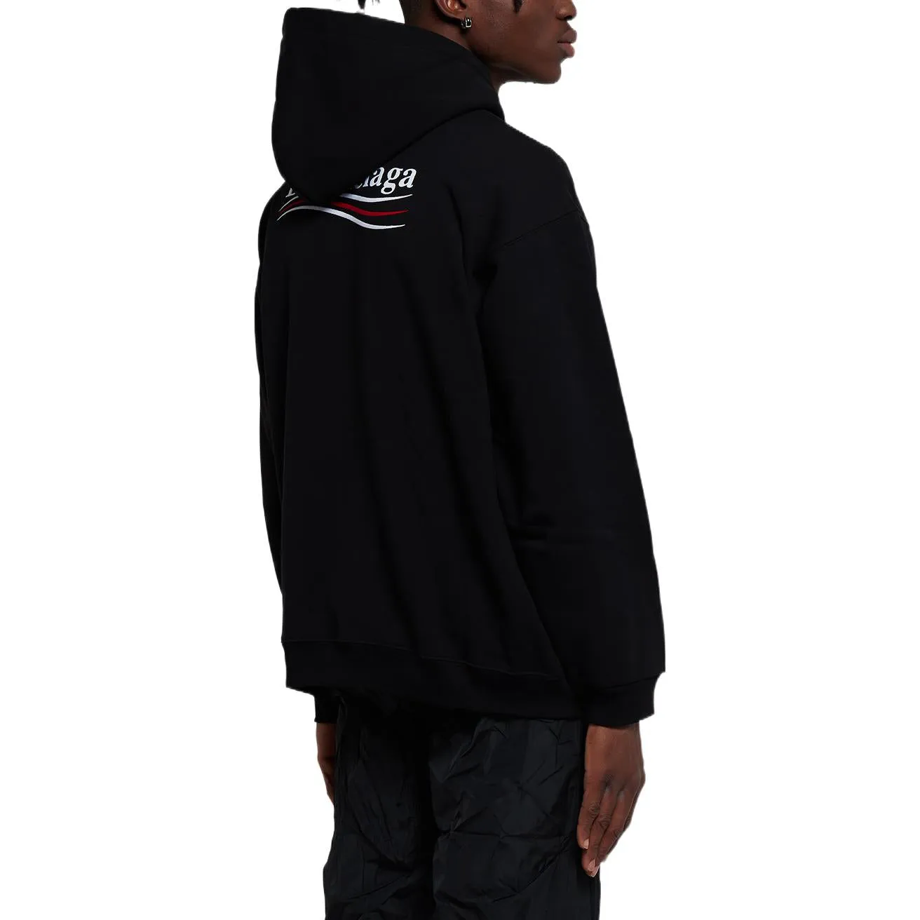 Balenciaga Political Campaign Hoodie Medium Fit 'Black' 600583TKVI91070 sold by KicksCrew product image thumbnail 5