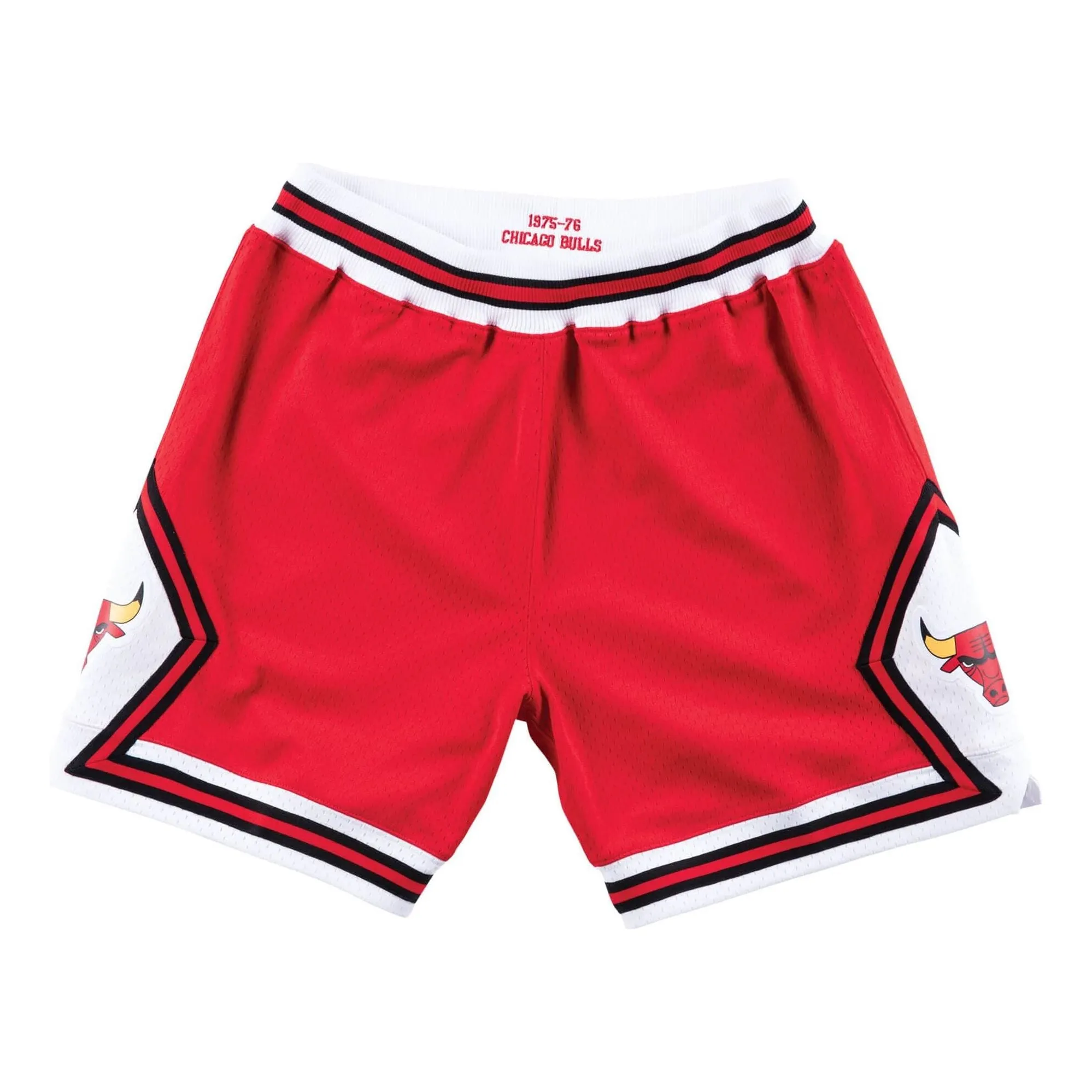 Mitchell & Ness NBA Authentic Shorts Chicago Bulls Road 1975-76 'Red White' ASHRGS18036-CBUSCAR75 sold by KicksCrew
