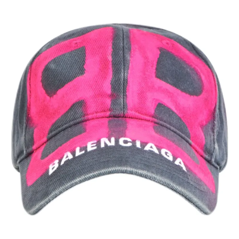 Balenciaga BB Sprayed Cap 'Grey Pink' 673321410B20112 made by Balenciaga