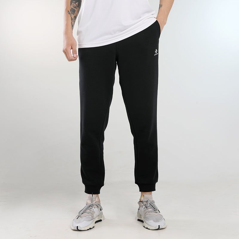 Converse Go To Star Chevron Standard-Fit Fleece Sweatpants 'Black' 10019925-A01 sold by KicksCrew product image thumbnail 3