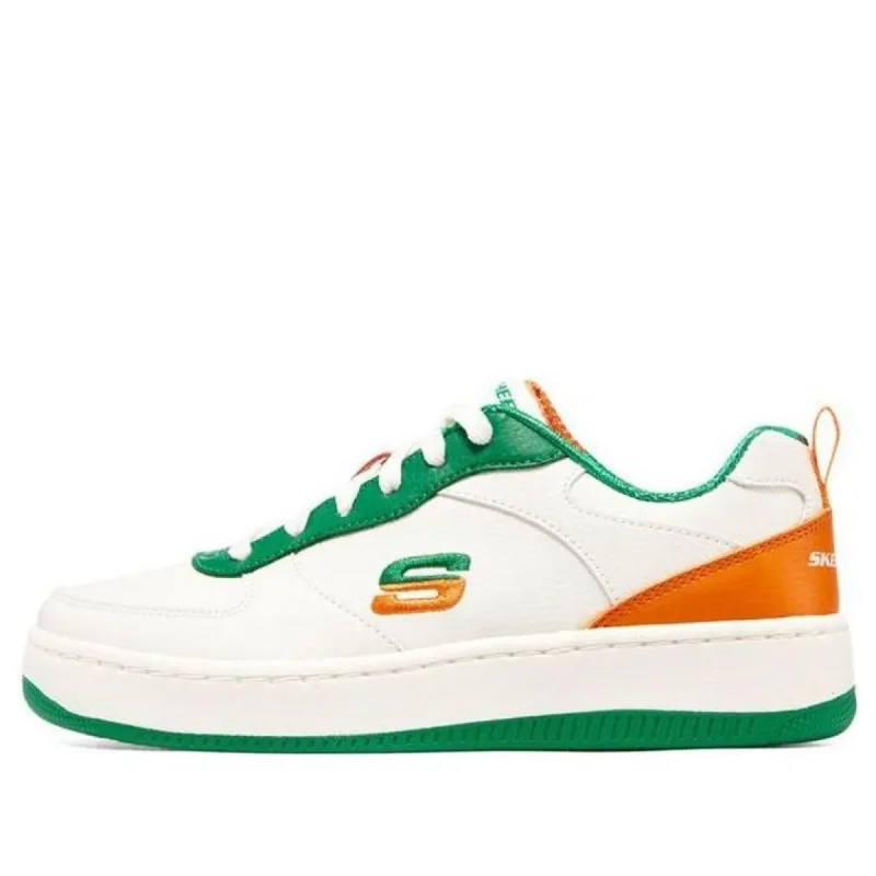 (WMNS) Skechers Sport Court 92 'White Green Orange' 800000-NTMT sold by KicksCrew