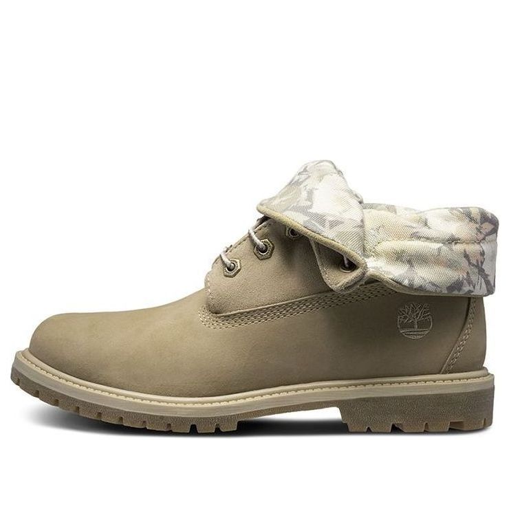 (WMNS) Timberland Roll Top Wide Fit Boots Basic 'Beige White Camouflage' A1URM sold by KicksCrew