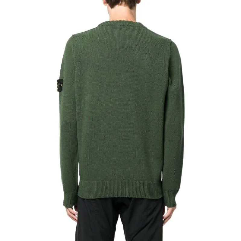 STONE ISLAND Classic Badge Sweater 'Green' 7715508A3-V0058 sold by KicksCrew product image thumbnail 2