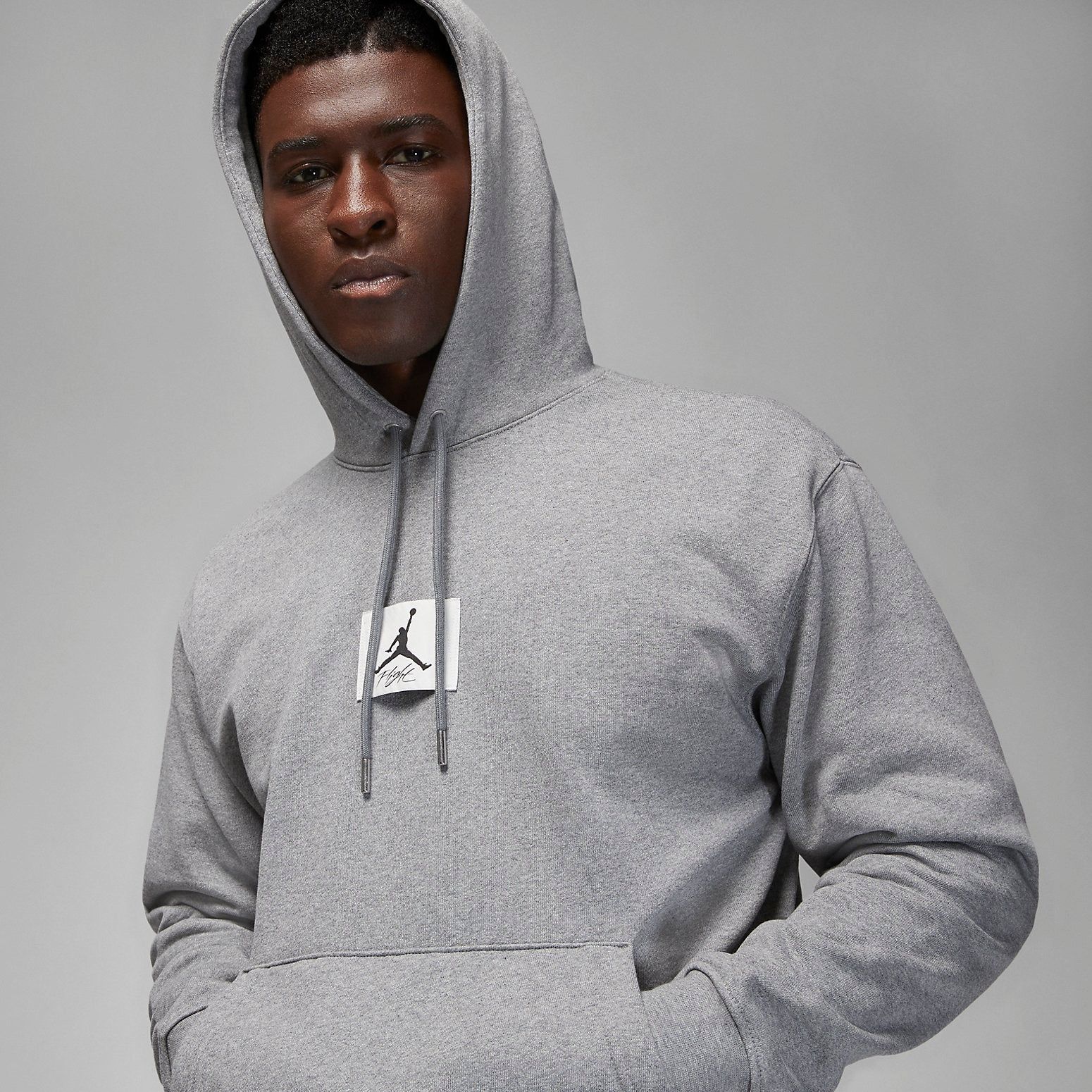 Air Jordan Flight Fleece Pullover Hoodie 'Carbon Heather' DQ7338-091 sold by KicksCrew product image thumbnail 3