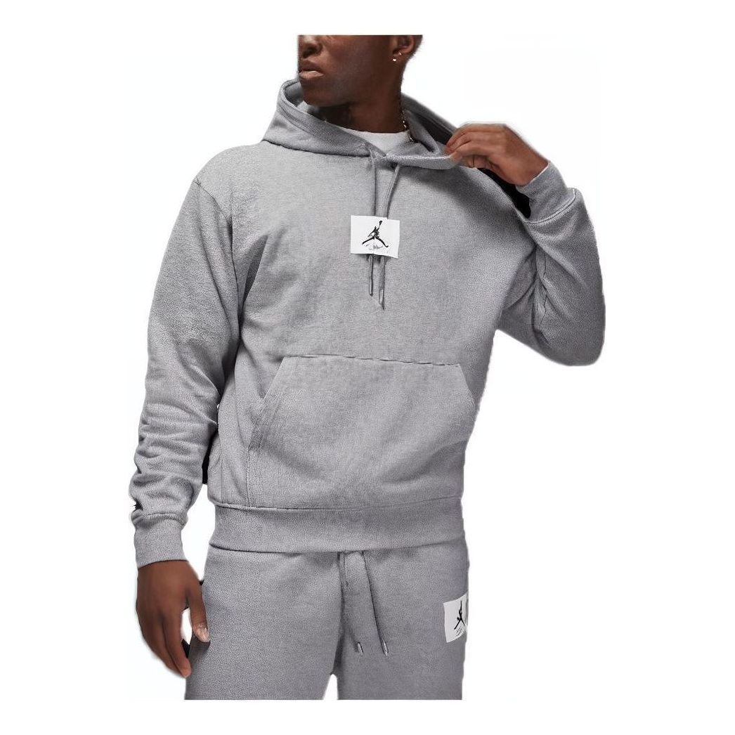 Air Jordan Flight Fleece Pullover Hoodie 'Carbon Heather' DQ7338-091 sold by KicksCrew product image thumbnail 2